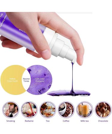 2PCs Color Corrector Serum Toothpaste - Whitening Toothpaste for Glowing White Teeth | Purple Tooth Paste for Color Correction - Buy Online on GoSupps.com
