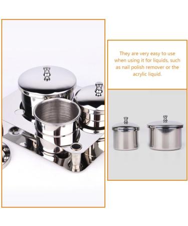 Lurrose 1 Set Practical Nail Polisher Durable Decor Stainless Steel Cleaning Cup Stainless Steel Nail Dappen Cup Stainless Steel Tank Stainless Steel Cup Disinfection Cup Mixing Cup - Buy Online on GoSupps.com