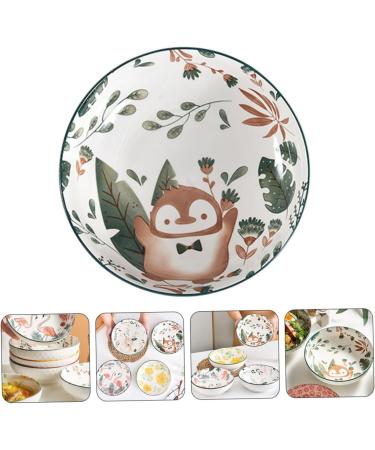 Zerodeko Ceramic Soup Bowl Animals for Kids Asian Decor Ramen Bowls Snack Serving Bowl Baby Food Noodle Bowl 23X23X7.3CM Assorted Color - Buy Online on GoSupps.com