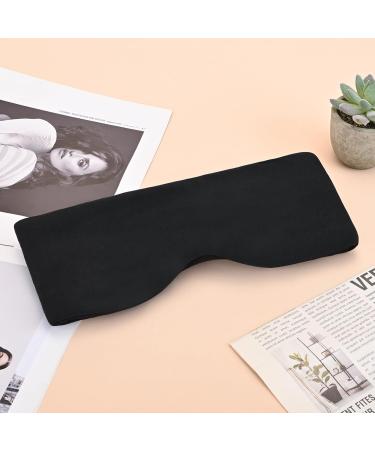 Handmade Cotton Sleep Mask with Earplugs - Light Blocking Adjustable Eye Cover for Deep Sleep - Double Thickened Nose Wing - Perfect for Men & Women (Black - Buy Online on GoSupps.com