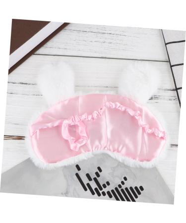 Mobestech Fluffy Eye Masks for Kids - 2 Pcs Rabbit Sleep Mask & Blindfold - Soft White Eye Covers for Restful Sleep - Buy Online on GoSupps.com