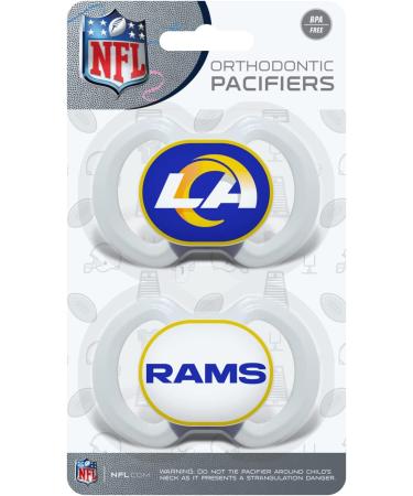 NFL Los Angeles Rams BabyFanatic Pacifier 2-Pack - Officially Licensed League Gear - Buy Online on GoSupps.com