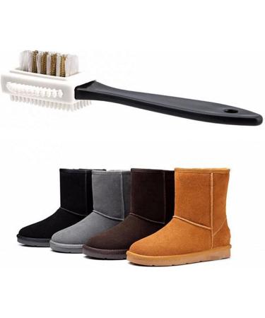 Home Shoes Brushes 1Pcs 3 Side Cleaning Brush Long Handle Shoe Shiner for Suede Nubuck Rubber Boot Shoes Home Cleaning Tool Bathroom Tool Brush Onecolor - Buy Online on GoSupps.com