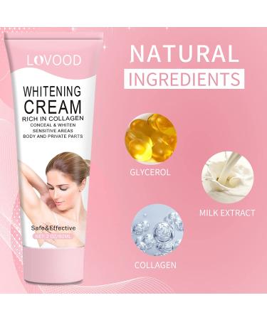 LOVOOD Dark Spot Corrector Cream - Underarm, Neck & Elbow Brightening Moisturizer (2.0 Fl Oz) - Buy Online on GoSupps.com