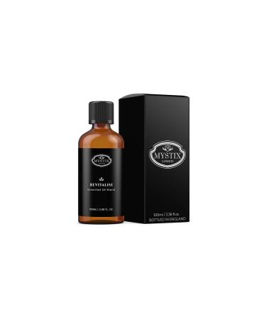 Mystix London | Revitalise Pure & Natural Essential Oil Blend 100ml - for Diffusers Aromatherapy & Massage Blends | Perfect as a Gift | Vegan GMO Free