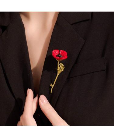 WIPPWER Pin Jewelry Gifts for Women Flowers Red Poppy Brooches for Women Remembrance Days Gifts Pins Brooches & Pins - Buy Online on GoSupps.com