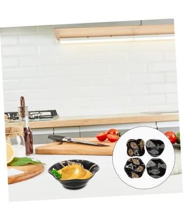 Alipis 4pcs Sauce Dish Sauce Seasoning Plate Dish Plate Barbecue Sauce White Ceramics Three-Dimensional 9X9X4CM White - Buy Online on GoSupps.com
