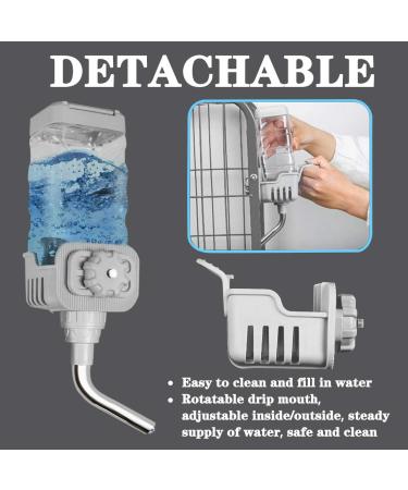 Vannon Top Fill Small Animal Water Bottle 30oz - No Drip BPA Free Dispenser for Rabbits, Guinea Pigs, Ferrets, Chinchillas, Squirrels, Hedgehogs - Grey - Buy Online on GoSupps.com