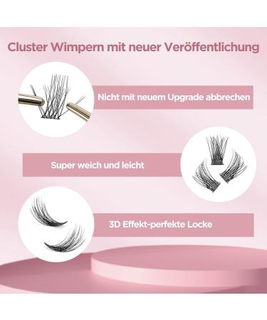QUEWEL 16mm Eyelash Clusters - 72 PCs Soft Individual False Eyelashes for DIY Extensions | Perfect for Personal Make-Up - Buy Online on GoSupps.com
