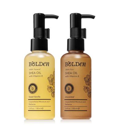 BOLDEN Sweet Vanilla Shea Oil | Moisturizing Body Oil with Vitamin E | 3.4 fl oz - Buy Online on GoSupps.com