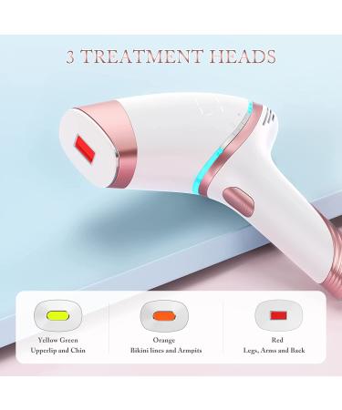 IPL Laser Hair Removal Device with Ice Compress System - Unlimited Flashes - Permanently Reduces Body & Facial Hair - Rose Gold - Buy Online on GoSupps.com