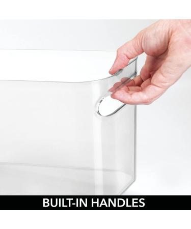 Shop MDesign Bathroom Storage Basket - Versatile Organizer for Cosmetics Shampoo Lotion & Towels - Transparent Design for Stylish Organization - Buy Online on GoSupps.com