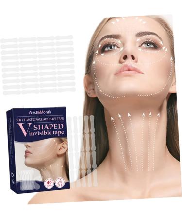 SOESFOUFU 80pcs V-type Lift Face Pasters Face Chin Lift Tapes Skin Lift Tape Face Tape Lifting Invisible Tape Invisible Sticker Invisible Face Tapes Tape for Face Lifting - Buy Online on GoSupps.com