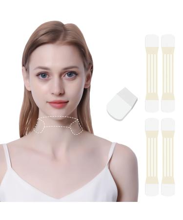 Neck Lift Tape  Face Neck Lifting Stickers Instant Neck Lift Patch Adhesive Face Neck Lifting Tape Tools for Women Skin Care Invisible Neck lift Patch(4pcs elastic neck bands  20pcs replacement tapes)