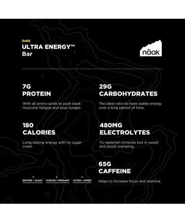 N AK Caffeine Ultra Energy Bars Caramel Macchiato 12 count 50g | Vegan Plant-Based Protein Non GMO - Buy Online on GoSupps.com
