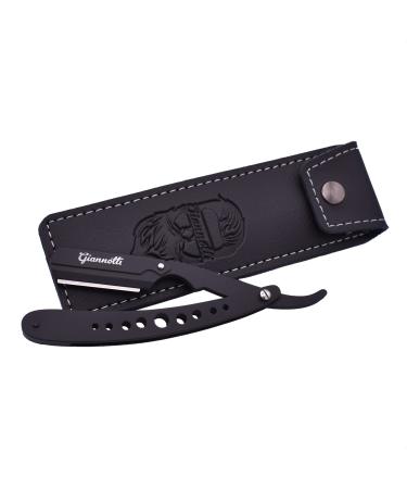 Giannotti barber knife set for men & women - high -quality stainless steel razor for a traditional and thorough shave i wet razor i foldable i No razor planer i not electrical stainless steel black
