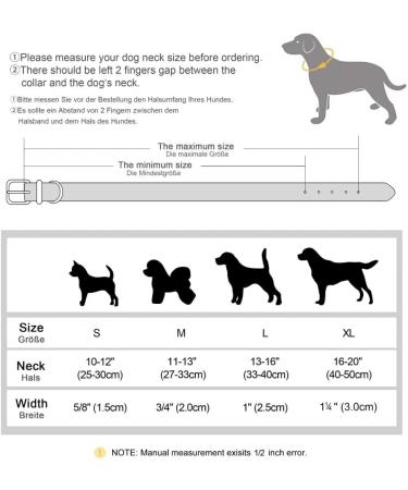 Didog Soft Padded Leather Dog Collar - Adjustable Durable Collar for Small Medium & Large Dogs - Blue (L: 33-40 cm) - Buy Online on GoSupps.com