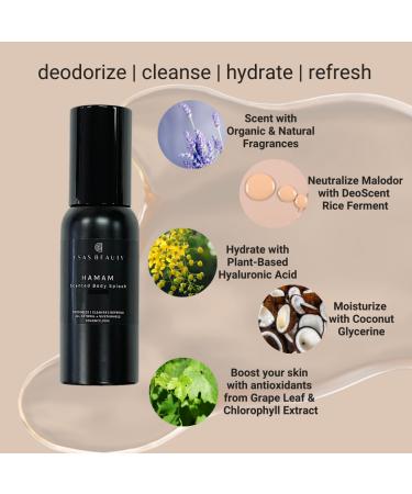 ESAS Hamam Organic Deodorant Body Spray 3.4 oz (Neroli Blossom) - Buy Online on GoSupps.com