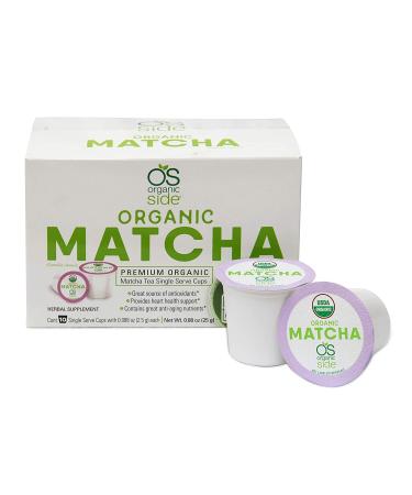 greenside Detox Herbal Tea Single Serve Cups Matcha - Contains Anti-aging nutrients and Antioxidants - Herbal Body Supplements - 10 Cups (3-gram Serving/cup) 10 Count (Pack of 1)