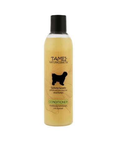 TAMEI organic conditioner fur flushing for dogs - natural grooming for all breeds also for puppies and cats - easier combing smoothing and nourishing the fur - 250 ml (sensitive without fragrance) - vegan