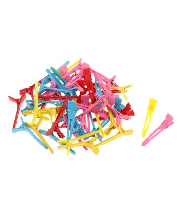 50 Colorful Plastic Hair Clips - Crocodile Sectioning Clips for Hairdressers | Durable & Stylish - Buy Online on GoSupps.com