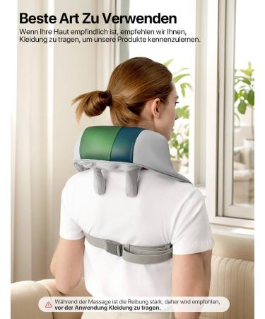 AllJOy Wireless Neck Massage Device 4D Shiatsu Massager with Heat for Neck Back & Shoulders | Perfect Gift for Men & Women - Buy Online on GoSupps.com