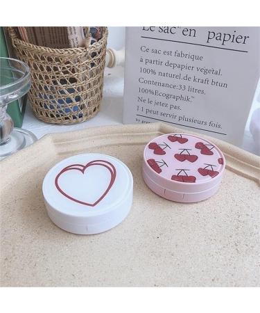 KCHYCV Red Cherry Heart Shaped Contact Lens Case | Cute Portable Eye Care Kit for Women | Glasses Case - White - Buy Online on GoSupps.com
