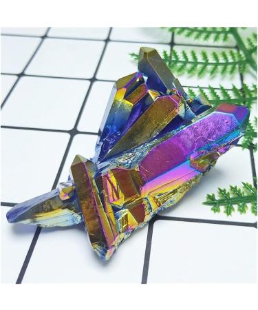 Natural Crystal Cluster Blue Electroplating Quartz Stone Crystals Home Decor (Size : 80g) - Buy Online on GoSupps.com