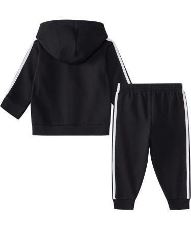 adidas Boys 2-Piece Long Sleeve Fleece Jacket Set - Black | Size 7 - Buy Online on GoSupps.com