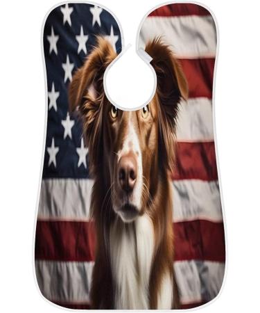 Beard Bib Apron | Flag Dog Beard Hair Catcher for Men | Ideal Father's Day & Anniversary Gift | Beard Bib with 2 Suction Cups - Buy Online on GoSupps.com