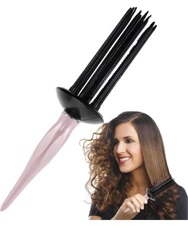 Curling comb styling tool for curly hair detangling roller brush curling comb nonslip professional hair brush for personal use at home light pink - Buy Online on GoSupps.com