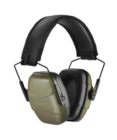34 dB Shooting Ear Protection Earmuffs, Industrial Grade Protection, Comfortable and Portable, Effective Hearing Protection. Green