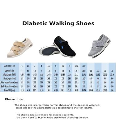 ZGDG Women's Diabetic Shoes - Wide Width Edema Comfy Shoes | Adjustable Strap | Lightweight Non-Slip Orthopedic Walking Shoes for Elderly - 10.5 Wide Beige - Buy Online on GoSupps.com