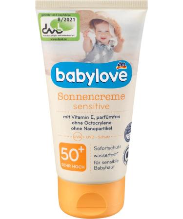 babylove sun cream sensitive SPF 50+ 75 ml