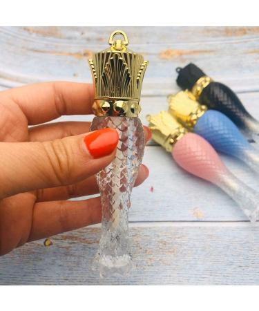 Healthcom 10 Pcs 5ml Mermaid Crown Clear Lip Gloss Tubes | Refillable Lip Glaze Containers with Crown Wand | DIY Cosmetic Lipstick Container for Women and Girls - Buy Online on GoSupps.com