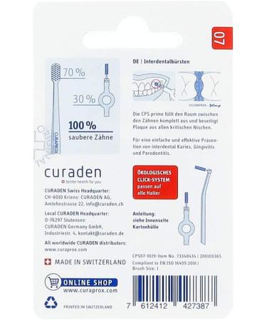 Curaprox CPS 07 Prime Interdental Brushes - 8 Pack for Optimal Oral Care | International Shipping Available - Buy Online on GoSupps.com