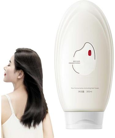 Rice Essence Hair Treatment, Moisturizing Smoothing Hair Cream, Rice Fermentation Essence Hair Cream, Suitable for all hair types (Conditioner)