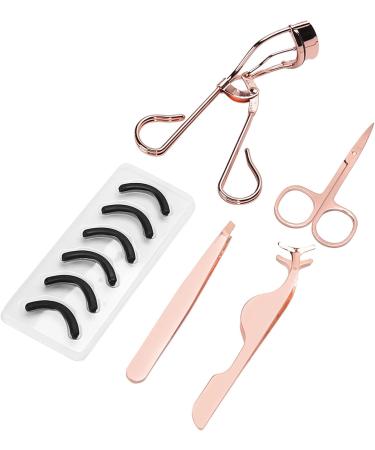 4 in 1 Eyelash Curler Kit - Curling Tweezers Scissors & Silicone Pads for Long-Lasting Eyelashes - International Shipping Available - Buy Online on GoSupps.com
