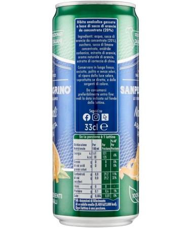  Italian Gourmet E.R. SanPellegrino Aranciata Amara Lemonade Orange 'Bitteroange' 330 ml + Italian Gourmet Pulp 400 g - Buy Online on GoSupps.com