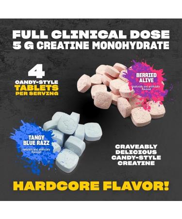 Mutant Creatine Bytz Sugar Free Chewable Creatine Tablets for On-The-Go Use 5 g Monohydrate Per Day 80 Tablets Berried Alive - Buy Online on GoSupps.com