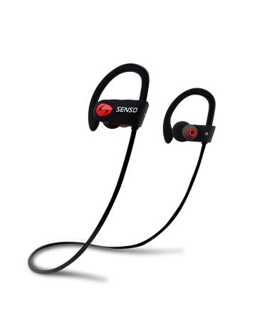 SENSO Bluetooth Headphones HD Stereo Sweatproof Earbuds for Gym Running Workout