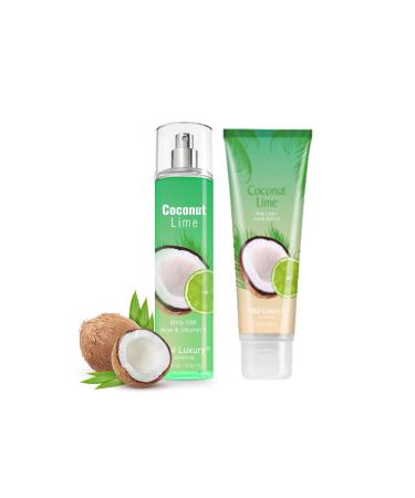 Luxurious Coconut Lime Body Cream & Mist Set | 8oz Moisturizing Self-Care Combo for Women & Girls - International Shipping Available - Buy Online on GoSupps.com