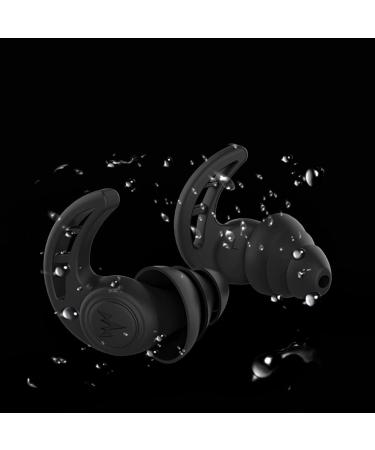Rhino Horn Design Ear Plugs Waterproof Reusable Ear Protector for Adult Teen Student Showering Bathing Surfing 2PC 3 Layer Ear Protector Black - Buy Online on GoSupps.com