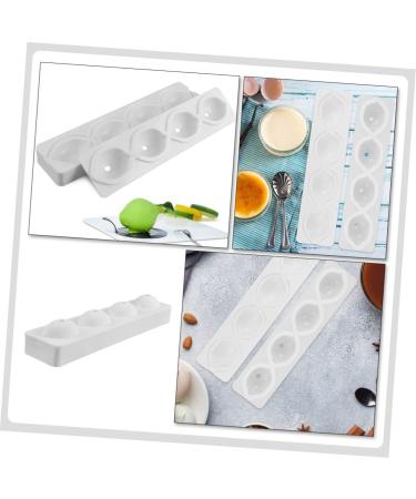 HOMSFOU Brownie Pan with Dividers Silicone Sphere Biscuit Molds Baking Round Dessert Molds Baking Silicone Molds Chocolate Dessert Silicone Cake Molds Bakery White Silica Gel Mousse Pie 3D - Buy Online on GoSupps.com