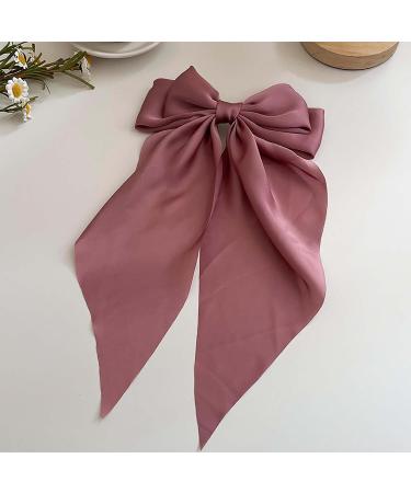 dinghaole 4 Bow Hair Clips Women Hair Bow Alligator Clip Hair Clip Satin Hair Bow (Red Pink Beige Black) - Buy Online on GoSupps.com
