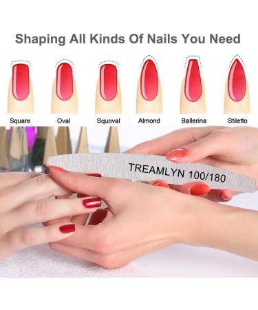 10 Pcs Heavy Duty Nail Files 100/180 Grit - Coarse Nail File for Acrylic/Natural Nails - Emery Boards for Home & Salon Use - Buy Online on GoSupps.com