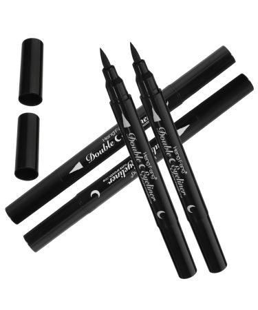 VINTORKY 4pcs Liquid Eye Liner Waterproof Makeup Eyeliner Stamp Abs Makeup Pencils for Eyes Black