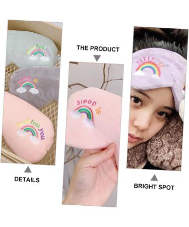 Rainbow Eye Mask Scrunchies Set - 4pcs Hair Ties with Bows and Teeth, Wired Head Wraps for Girls - Buy Online on GoSupps.com