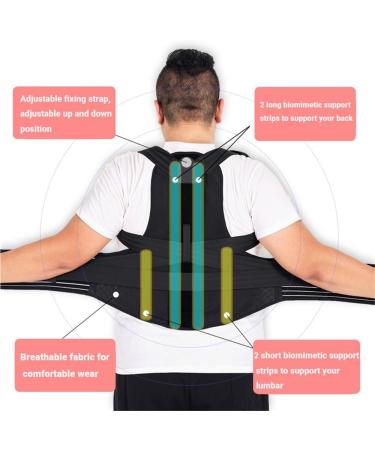 Plus Size 70140kg Adjustable Posture Corrector Back Brace MenWomen Shoulder Neck Clavicle Spine Support Studying Teens Scoliosis Hunchback Correction Strap5XL Black 5XL - Buy Online on GoSupps.com