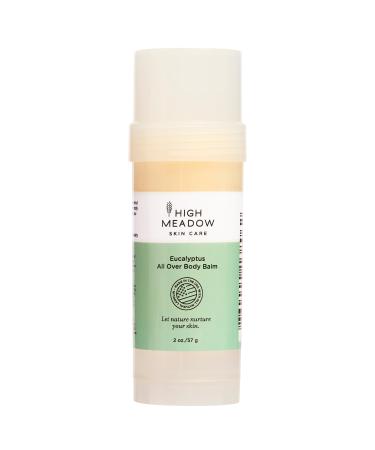 High Meadow Eucalyptus All Over Body Balm Stick - 2 oz | Deep Moisturizing Lanolin Coconut Oil & Cocoa Butter Blend | Hydrates Dry Skin Naturally | Portable Non-Greasy & Refreshing